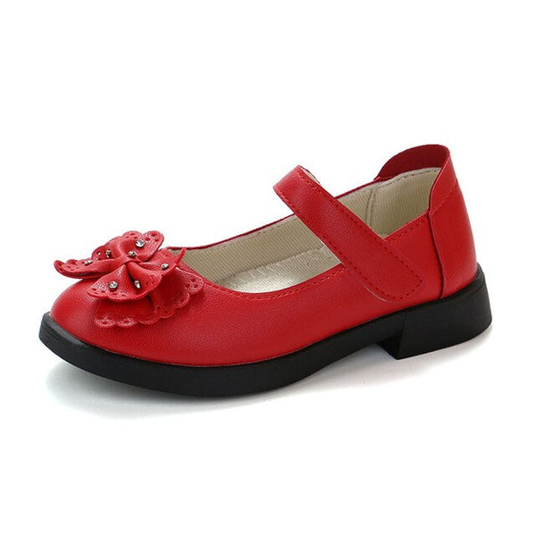 Girls Rhinestone Bow Shoes